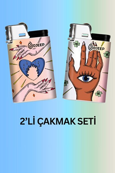 DJEEP Divination Seri Taşlı Çakmak -2'li Set –Özel Tasarım-Orijinal Fransız M...