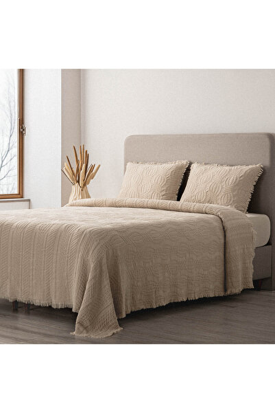 Ecocotton Hifa Double Pique Set 100% Cotton Woven Beige 240X260 cm