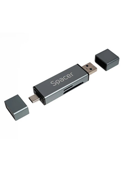 Spacer Cititor de carduri extern SPCR-TYPEC-USB-01 4 în 1 USB 2.0 USB Tip C -...
