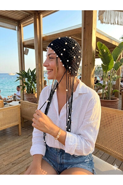 OTTO STORE İnci Taşlı Saçaklı Yazlık File Bere
