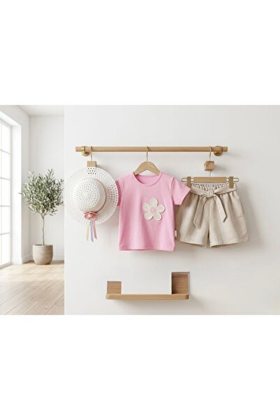 Miniminnakkidswear Devojčički set od 3 delova: slamnati šešir i šortsevi, za ...