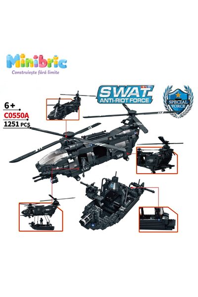 Minibric Set de Constructie Piese Tip Blocuri Construit Swat Attack, Jucarie ...