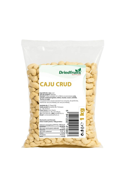 Driedfruits Supplier Caju crud premium W320 -1 Kg,, fara sare