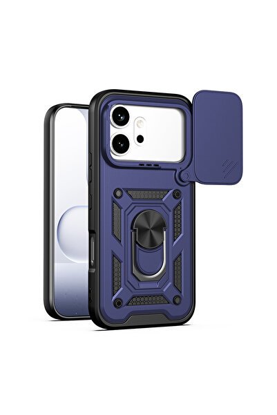 UnDePlus Honor 600 5G Kılıf Kamera Korumalı Zırh Tank Sürgülü Vega Kapak