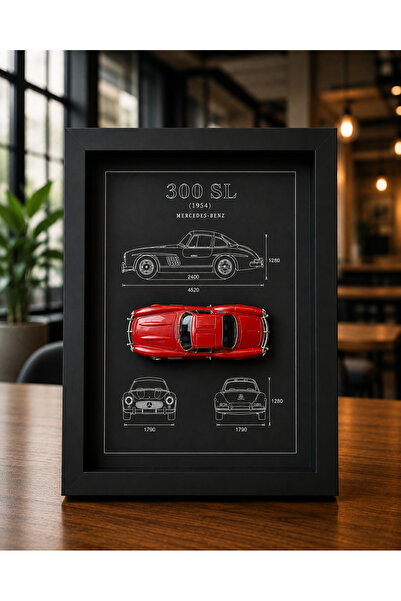 OZZO ART DESIGN OZZO Mercedes-Benz 300 SL Blueprint Frame Art