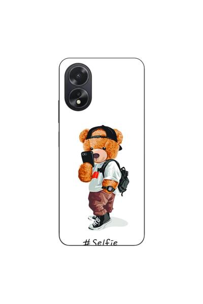 OEM Husa compatibila cu Oppo A38 4G Silicon Gel Tpu Model Bear Teddy Selfie
