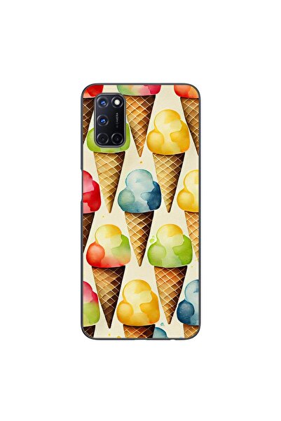 OEM Калъф за Oppo A72 от силиконов гел TPU с десен на сладолед
