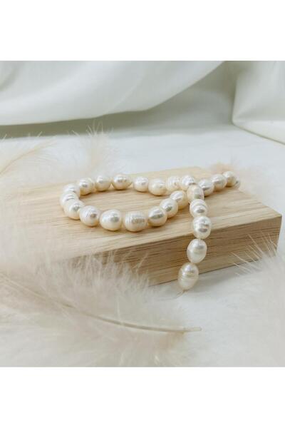 LADIN DOGALTAŞ Pearl 11-12 mm Natural Stone Necklace