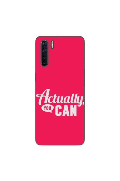OEM Husa compatibila cu Oppo A91 Silicon Gel Tpu Model Mesaj Actually You Can