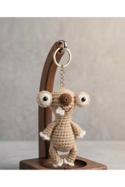 Taze Kal Örgü Amigurumi Sid Karakteri Tasarım El Yapımı Anahtarlık Ve Çanta Süsü