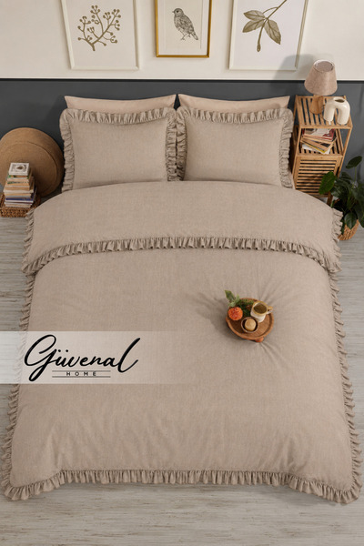 Güvenal Bellia |   Set cuvertură dublă cu volane |   Față de pernă |   Husă d...