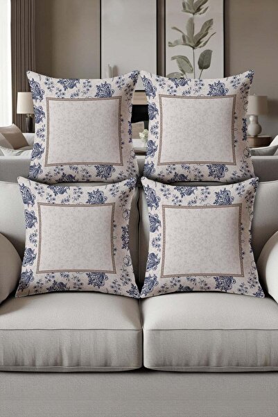 Dolce Mariee Digital Printed Soft Textured 4-Piece Throw Pillow Cover Set Krl...