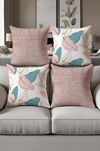 Dolce Mariee Digital Printed Soft Textured 4-Piece Throw Pillow Cover Set Krl...