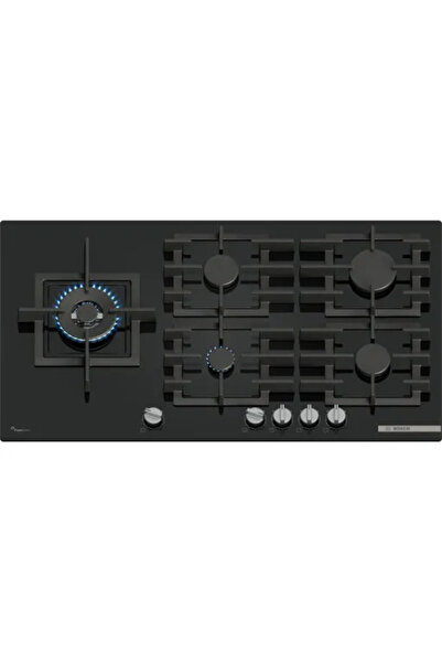 Bosch Plită pe gaz PPM9A6I40 5 zone 90 cm Seria 6 Quartz, Negru