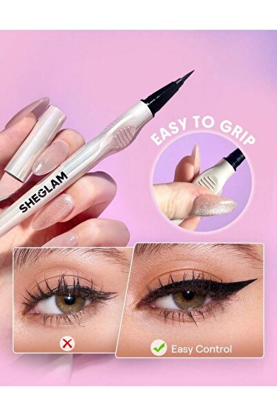 SHEGLAM Glide Control Mat Siyah Likit Eyeliner - Kolay Sürüm