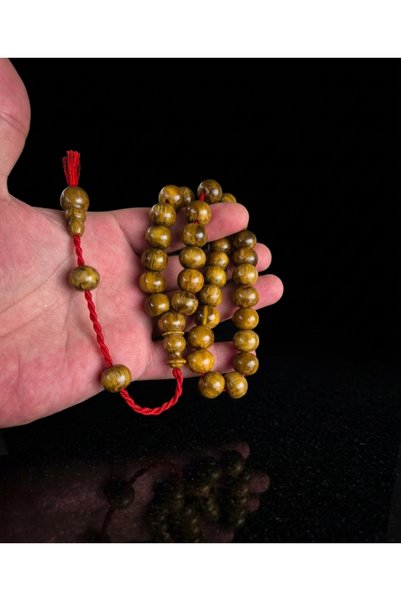 güleçdoğaltaş Masterfully Crafted German Faturan Crimped Amber Prayer Beads - Flat Sphere (13.30X11 mm)