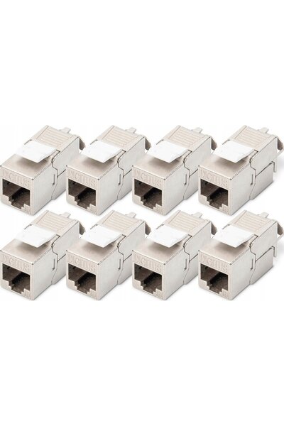 Digitus Mufă Keystone Cat6A/RJ45->LSA ecranată 500MHz 8 bucăți