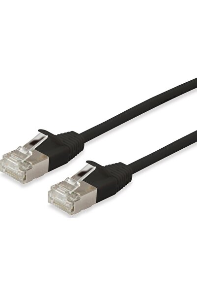EQUIP Cablu Patch Cat6A SlimFlex F/FTP 10.0m schwarz LSZH 2xRJ45 în pungă de ...
