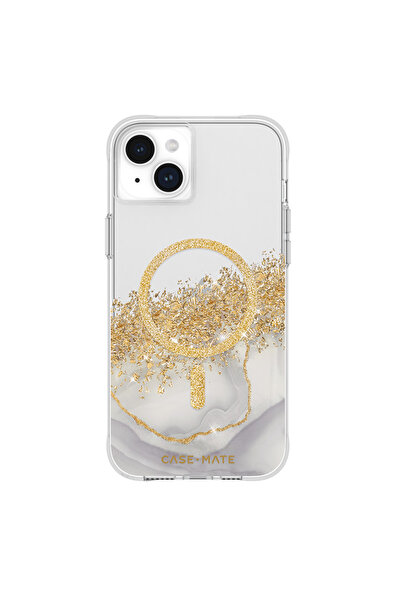 Case-Mate Karat MagSafe - Husă iPhone 15 Plus decorată cu temă de marmură (Ma...