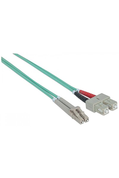 Intellinet LWL Anschlusskabel LC/SC 1m Multimode OM3 aqua