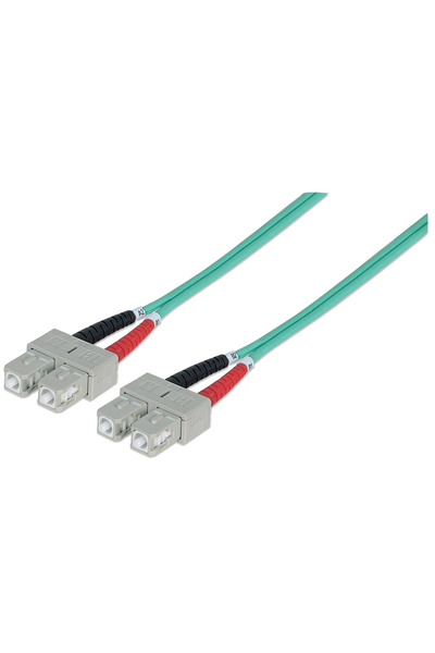 Intellinet LWL Anschlusskabel SC/SC 2m Multimode OM3 aqua
