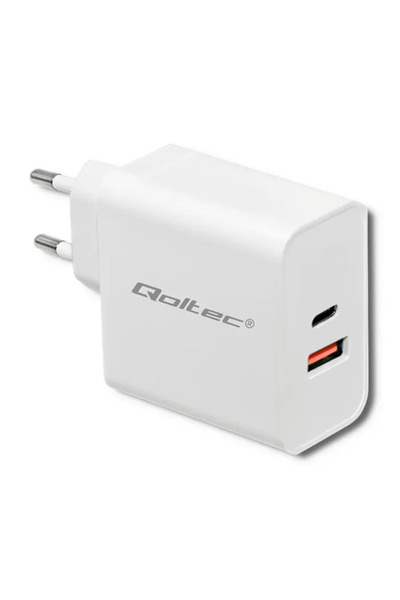 Qoltec Încărcător de rețea 63W 5-20V 1.5-3A USB tip C PD USB QC 3.0 Negru