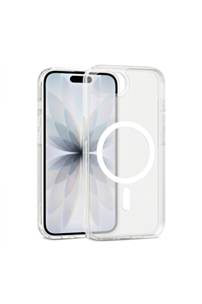Crong Husă Hibridă Mată Magnetică - Etui MagSafe iPhone 17e / 16e (bia≈Çy)