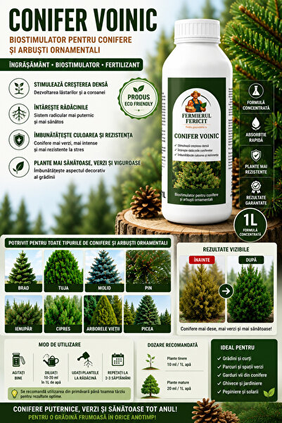Fermierul Fericit Biostimulator pentru Conifere Îngălbenite – Conifer Voinic ...