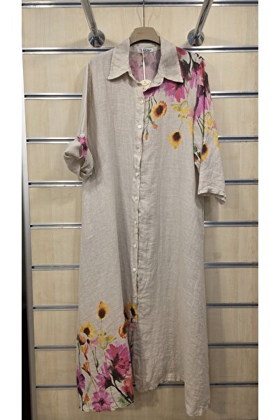 Park Moda Long Linen Shirt Dress