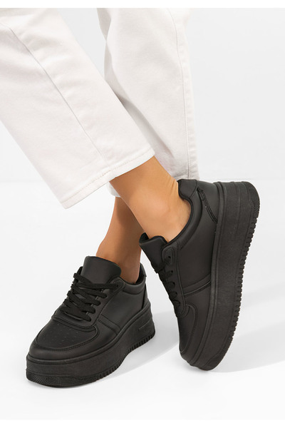 B T Shoes Seminia черни маратонки на платформа