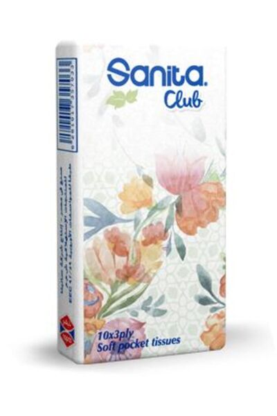 Sanita مناديل جيب كلوب (10 عبوات × 3 طبقات)