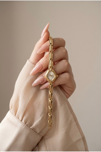 KLISHE Butik Pinterest Kadın Çelik Saat Gold Renk Minimal İnce Kasa Vintage O...