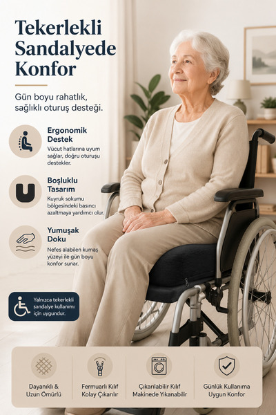 EpiRelax Yaşlı Hasta Kullanımı İçin Visco Oturma Minderi Destek Pedi