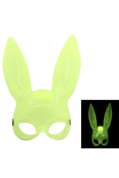 naque Glow in the Dark Fluorescent Rabbit Mask 32x22 cm
