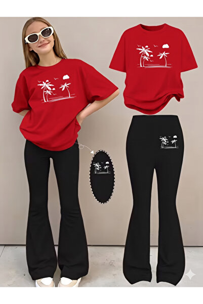 YUNAYT Set de pantaloni evazați și tricou spaniol pentru fete