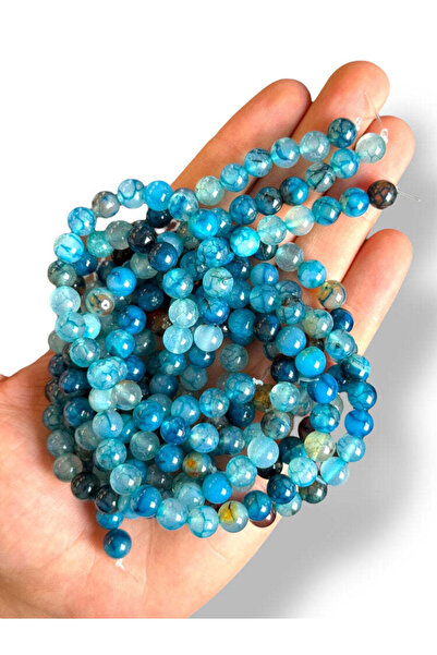 Bozhi Bead Set Agate Natural Stone 8mm - Natural Stone Beads Agate