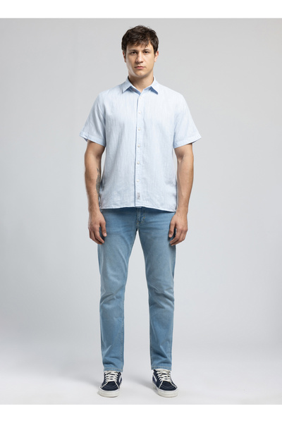 Lee Cooper Plava muška košulja regularnog kroja 262 LCM 241003 ANDRE PLAVA