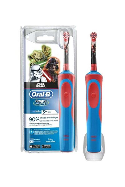 ORAL -B Stages Power Star Wars Rechargeable Electric Toothbrush Blue/Red