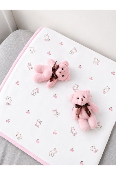 LUMY KIDS Rabbit Patterned Multi-Purpose Baby Blanket 100X90