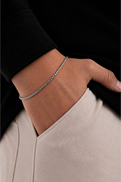 Nutly Accessories Men's Box Chain Bracelet Stainless Steel Minimal Bracelet