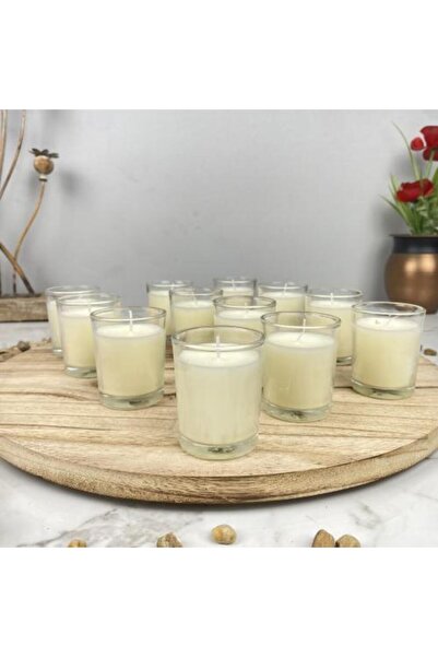 sallat almawasim Glass cups natural wax 12 pieces