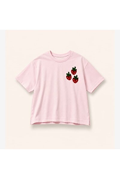 OZZY KİDS Tricou pentru fete cu broderie căpșuni