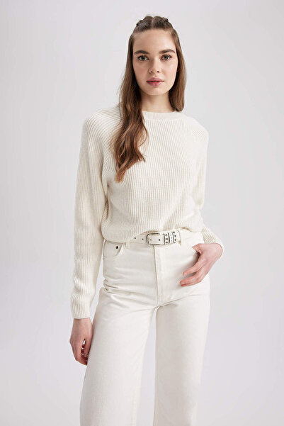 DeFacto Women's Sweater Ecru L2567Az/Er103