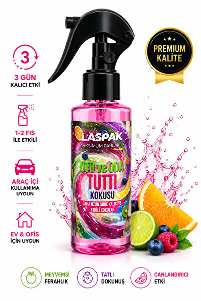 LASPAK Tutti Frutti Premium Yoğun Esanslı Oto ve Oda Kokusu 100 ML Ultra Kalı...