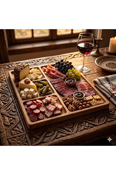 OEM Solid oak wooden platter, hand-finished, ideal for serving and gifting, f...