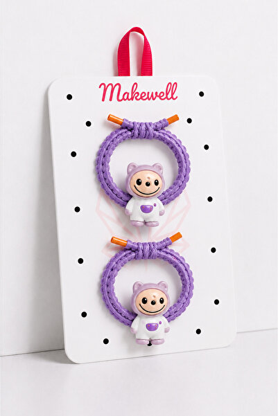 MakeWell مجموعة مشابك مطاطية ملونة مكونة من قطعتين بتصميم لابوبو