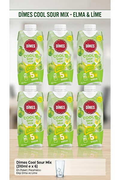 Dimes Cool Sour Mix Ekşi Elma 6 li
