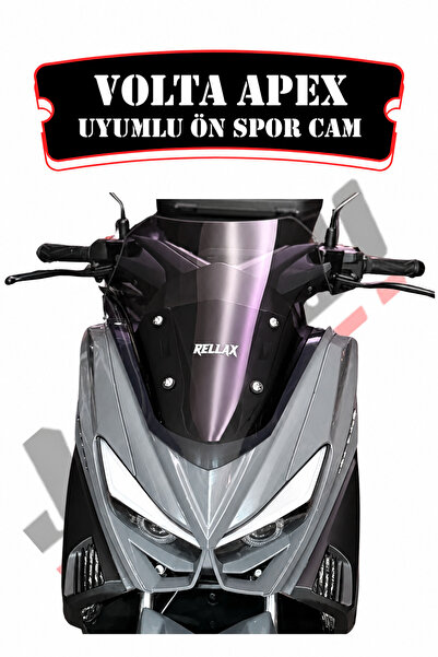 JİEKAİ Volta Apex Uyumlu 44 CM Füme Spor Cam Ön Siperlik 4MM