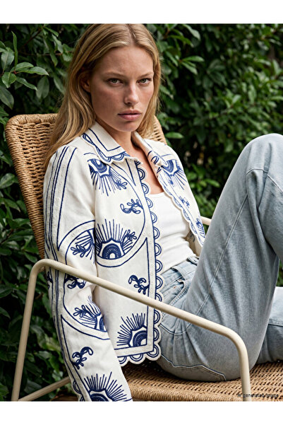 LC Waikiki Timeless Clothing & Timeless Choices Shirt Roba Collar Embroidered...