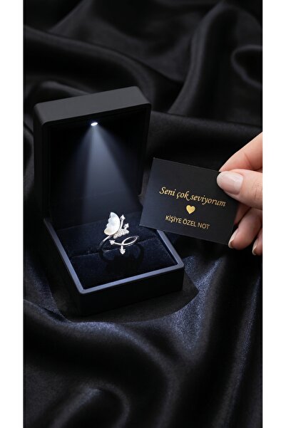 Livora Jewelry Işıklı Hediye Kutulu Orijinal 925 Ayar Gümüş Sedefli Modern Sp...
